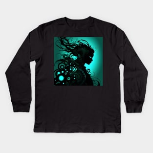 Biopunk silhouette Kids Long Sleeve T-Shirt